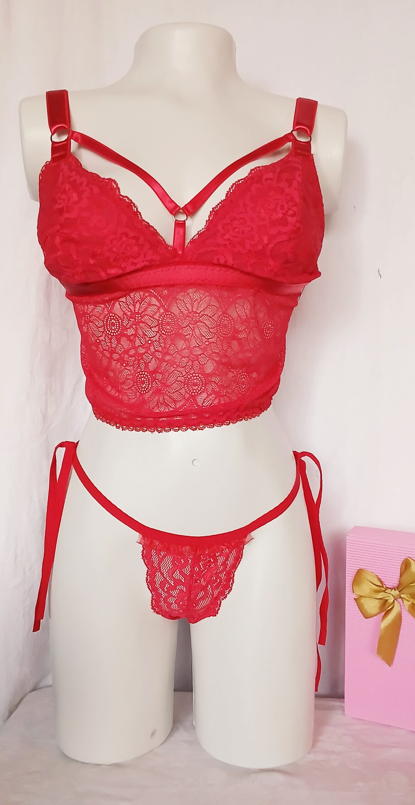 Bustier y set íntimo de lencería sexy para mujer en Bogotá
